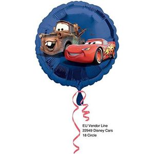 Ballonim® Cars blauw rond ca. 45 cm ballonnen folieballon party decoratie verjaardag