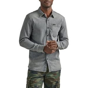 Lee Heren shirt met lange mouwen, Grijs Denim, M