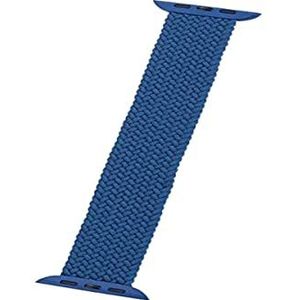 Peter Jäckel Horlogeband voor Apple Watch 41/40 mm (serie 4/5/6/7)/38 mm (serie 1/2/3) Flex textiel blauw