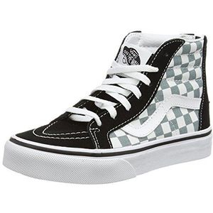 Vans Sk8-hi Zip Hi-Top Sneakers voor kinderen, uniseks, Multicolor Dambord Zwart Citadel, 34.5 EU