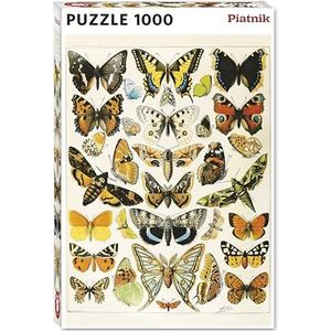 Piatnik 570445 Puzzel met 1000 stukjes, Millot-vlinders en moths, kleurrijk