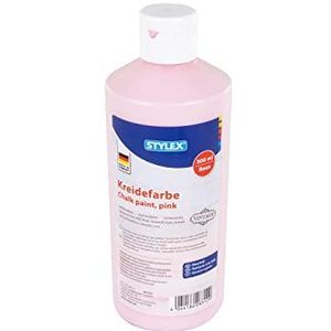 Stylex 28312 - Krijtverf roze, 500 ml flacon, op waterbasis, mat en sneldrogend, lichtecht, water- en weerbestendig