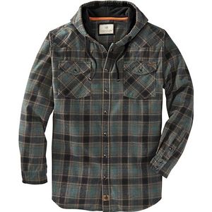 Legendarische Whitetails Heren Backwoods Hooded Flannel Shirt met lange mouwen