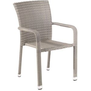greemotion Stacking Garden Chair Manila, Weather-resistant Polyrattan Chair with High Back Seating, Garden Armchair for Terrace Balcony Restaurant, Outdoor Patio Furniture, approx. 57 x 61 x 88 cm