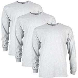 Gildan Heren Ultra Cotton Style G2400, multipack T-shirt, asgrijs (3-pack), medium