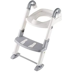 Rotho Babydesign KidsKit 3-in-1 toilettrainer, van 18-36 maanden, montageafmetingen opgevouwen: 41,5 x 25 x 67 cm (LxBxH), grijs/wit, 600060240