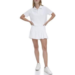 DKNY Tech Pique Geplooide Skort, Wit, Medium, wit, M
