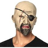 Boland 97582 Piratenmasker, gezichtsmasker van latex, hoofdmasker, griezelmasker, Halloween, carnaval, themafeest, verkleding, kostuum