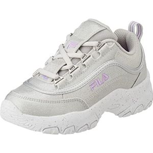 FILA STRADA F Low Kids Sneaker, White-Purple Rose, 28 EU