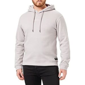 TOM TAILOR Denim Mannen Hoodie met print 1033580, 11754 - Light Dove Grey, S