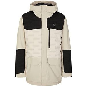 Ziener TELKAMAR ski-jack/vrijetijdsparka | Micro Down, PFC-vrij, wol, zilverbeige, 52