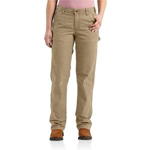Carhartt Dames Rugged Flex Loose Fit Canvas Werkbroek Work Utility Pants, khaki (dark khaki), 16W (Regulier)