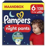 Pampers Baby-Dry Night Pants Maat 6, 138 Luiers, 15kg+, Pampers Night Pants bieden de hele nacht extra bescherming