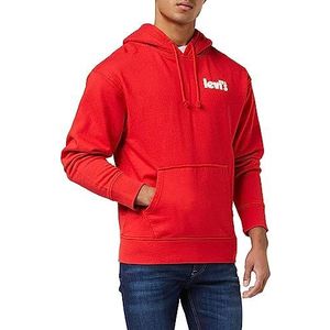 Levi's Heren Relaxed Graphic Sweatshirt Hoodie Hoodie, Poster Logo Aura Orange, M