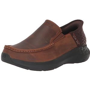 Skechers Men's Parson-Oswin Slip-in Moccasin, Brown, 10.5