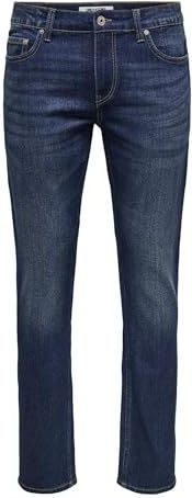 ONLY & SONS Onsloom Slim Box PIM DNM Mu Otl, donkerblauw (dark blue denim), 32W / 32L