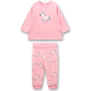 Baby pyjama roze | Duurzame en comfortabele pyjama van biologisch katoen voor meisjes lange mouwen pyjama met pony motief | Baby pyjama, roze, 74