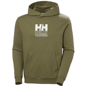 Helly Hansen Heren Core Graphic Sweat Hoodie - Groen, XL