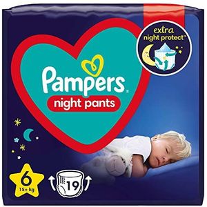 Pampers Night Pants luiers, maat 6, 19 stuks, 15 kg +, Pampers Night Pants bieden rondom bescherming