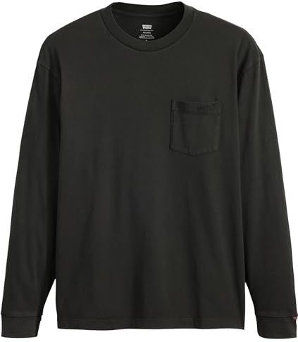 Heren Levis Authentic Pocket T-shirt met lange mouwen in zwart