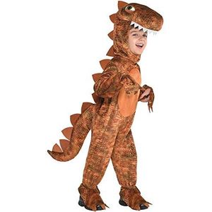 Amscan (9904747) T-Rex jumpsuit-kostuum met capuchon voor kinderen (3-4 jaar)