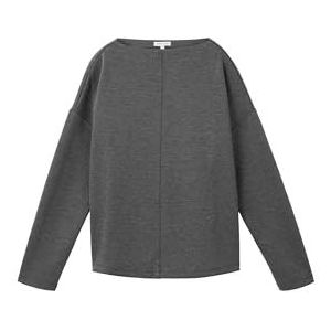 TOM TAILOR Sweatshirt voor dames, 14855 - Shady Grey Melange, L