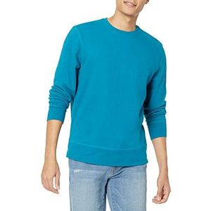 Amazon Essentials Heren lange mouwen lichtgewicht French Terry Crewneck Sweatshirt, Teal Blue, X-Small