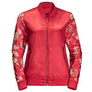 Jackwolfskin Dames Paradise Jas, Tulip Red All Over, S