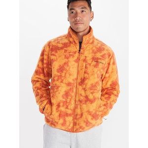 Marmot Heren Aros bedrukte fleece jas, warme fleece jas, outdoor sweatshirt met volledige rits, ademende en winddichte trui, Tangelo Ice Dye, XXL