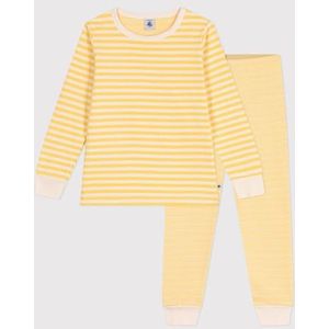 Petit Bateau Pyjama voor meisjes en jongens, gerst/lawine, 5 Jaar