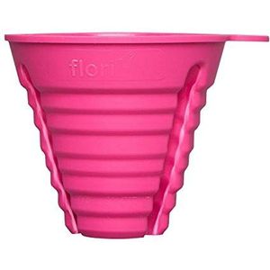 Flori Multi trechter voor het nauwkeurig vullen van alle babyflessen zonder ze vast te houden, steekvast voor 7 verschillende diameters, 100% Made in Germany, BPA-vrij, set van 2, roze