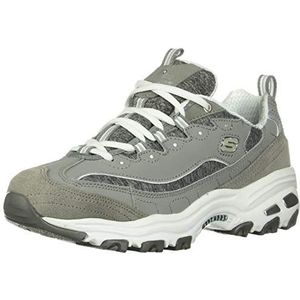 Skechers D'Lites Biggest Fan Sneakers voor dames, grijs/wit., 36.5 EU Breed