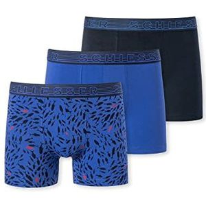 Schiesser Jongens 3PACK shorts onderbroeken ondergoed, donkerblauw patroon, 140, Donkerblauw patroon, 140 cm