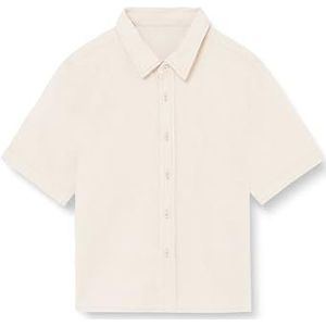 NAME IT Uniseks Nlnhill Ss Linnen shirt met korte mouwen, beige, 170/176 cm