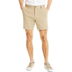 Nautica heren Cotton Twill Flat Front Stretch Chino casual shorts