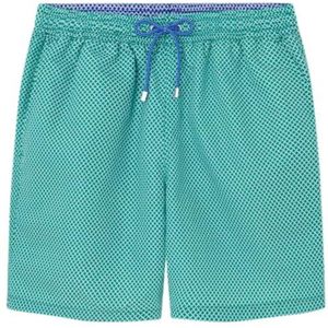 Hackett London Heren GMD Merino Zijden Crew Shorts, Groen (Pop Green), S, Groen (Pop Groen), S