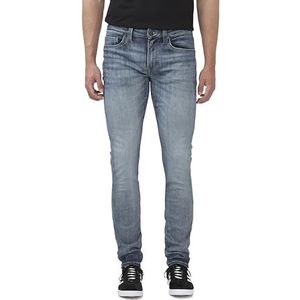 Buffalo David Bitton Men's Max-x Skinny Fit Denim Pant, Whiskered and Contrasted Indigo, 38 32