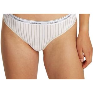 CALVIN KLEIN Dames BRAZILIAANS, Wit, M, Wit (Steady Stripe+Pelikaan), M