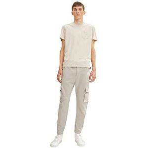 TOM TAILOR Denim Uomini Cargo joggingbroek 1032791, 11754 - Light Dove Grey, M