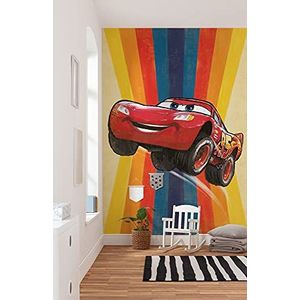 Disney Komar fleece fotobehang - Cars Jump - grootte: 200 x 280 cm (breedte x hoogte) - auto, jongenskamer, rood, kinderkamer, behang - IADX4-055