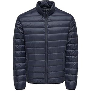 Only & Sons - Onsgavin Life Light - Gewatteerde Jas - Grijs/Marineblauw - Heren