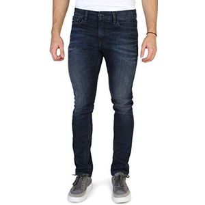 Calvin Klein Jeans Skinny-gestructureerde Mid Comfort jeans voor heren, blauw, 30W x 34L