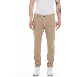 Replay Benni Comfort-Fit X-Lite Plus Chino voor heren, met stretch, 525 zand, 29W / 32L