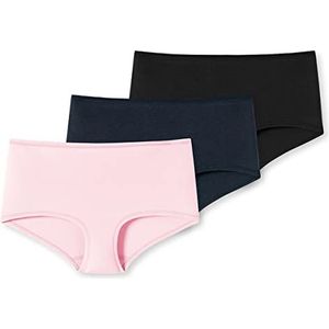 Dames Ondergoed Shorts 3 Pack Organic Cotton - 95/5, meerkleurig, blauw, roze, zwart, 44
