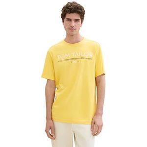TOM TAILOR Heren T-shirt, 34663, Sunny Yellow, XXL
