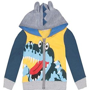 CM-Kid, Ronde hals, trui, sweatshirts met capuchon, sweater voor jongens, 3-gele dinosaurus, 7-8 jaar