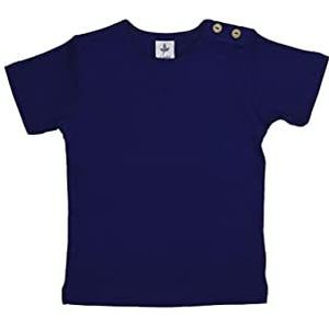Leela Cotton Unisex Kids Shirt met korte mouwen, donkerblauw T-shirt, 98/104, donkerblauw, 98-104