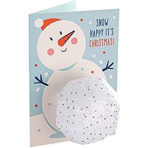 Hallmark Kerstkaart - Leuk opblaasbaar sneeuwpop ontwerp