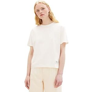 TOM TAILOR Denim Boxy T-shirt voor dames, 10348-Gardenia White, L