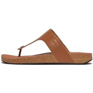 Fitflop Iqushion Leren slippers voor heren, beige, maat 41, Beige, 41 EU